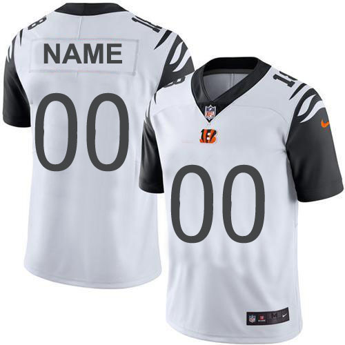 Customized Nike Cincinnati Bengals  White Men NFL Limited Rush Jersey->cincinnati bengals->NFL Jersey